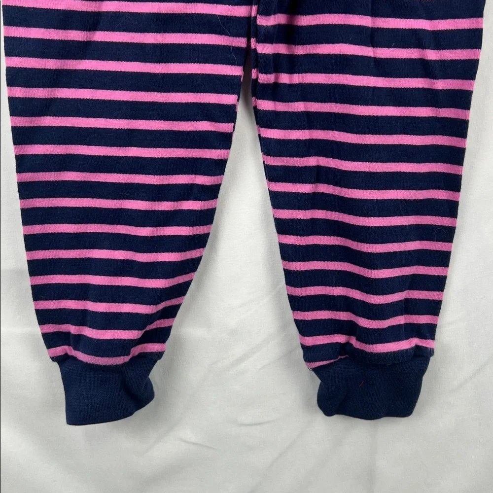 Girl’s Pajama Bottoms - Size 4 to 5 - Pink and Navy Striped